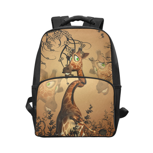 Cute giraffe in the fantasy wood Unisex Laptop Backpack (Model 1663)