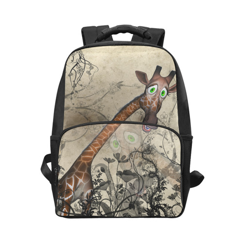 Funny, happy giraffe Unisex Laptop Backpack (Model 1663)