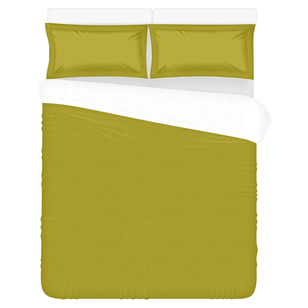 Designer Color Solid Buttered Rum 3-Piece Bedding Set
