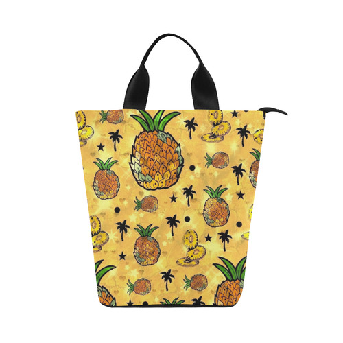 Pineapple Popart by Nico Bielow Nylon Lunch Tote Bag (Model 1670)