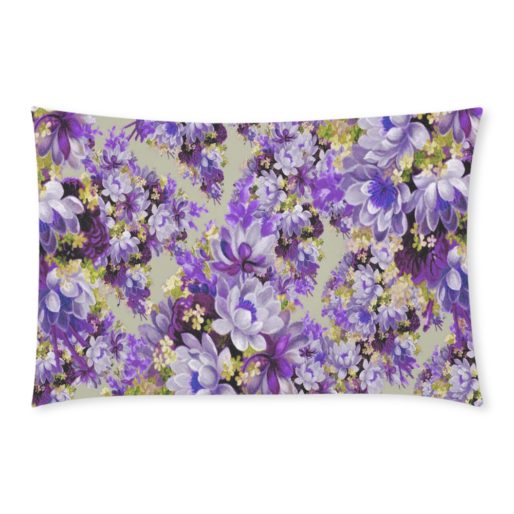 Purple And Gold Floral 3-Piece Bedding Set