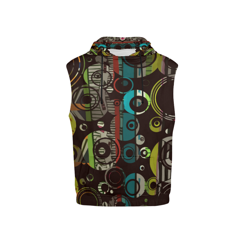 Circles texture All Over Print Sleeveless Hoodie for Kid (Model H15)
