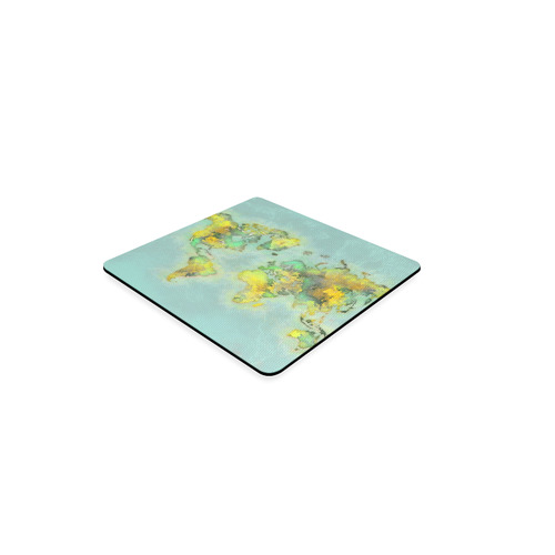 world map green #map #worldmap Square Coaster