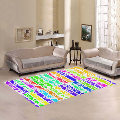 Colorful stripes Area Rug7'x5'