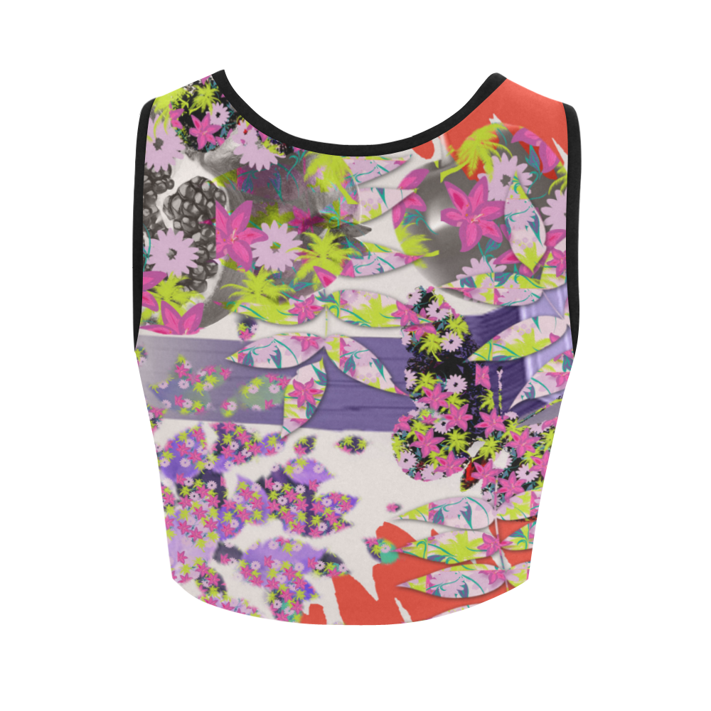 Tropical Violet Convo Women's Crop Top (Model T42)