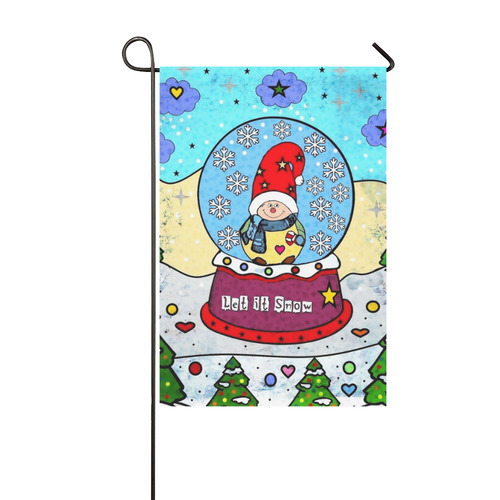 Let it Snow by Nico Bielow Garden Flag 12‘’x18‘’（Without Flagpole）