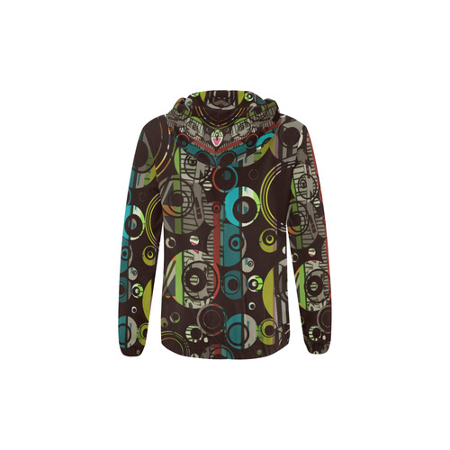 Circles texture All Over Print Full Zip Hoodie for Kid (Model H14)