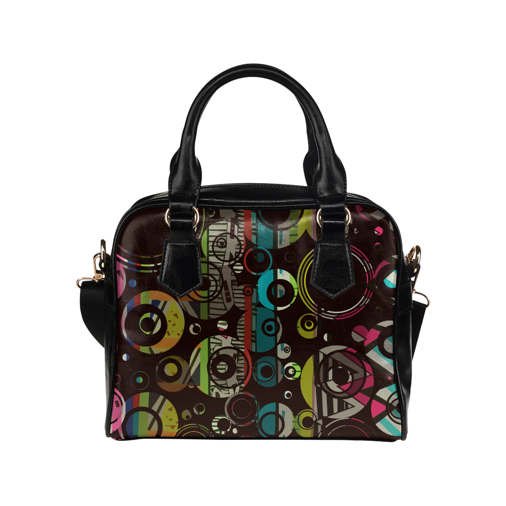 Circles texture Shoulder Handbag (Model 1634)