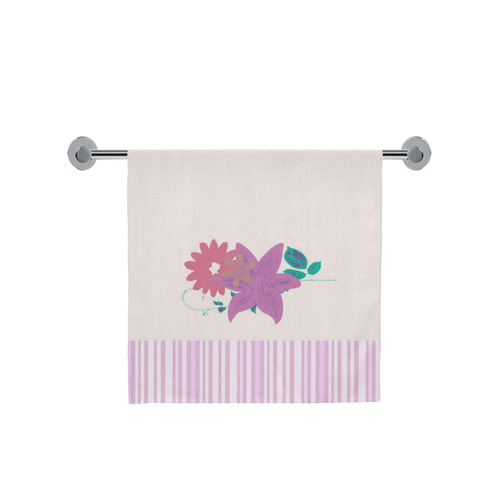Tropical Violet Stripes Bath Towel 30"x56"
