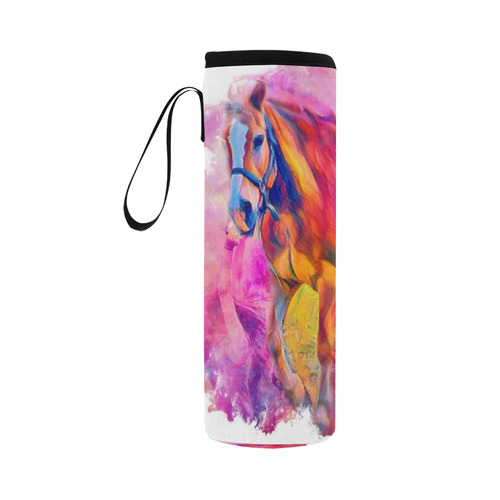 Painterly Animal - Horse by JamColors Neoprene Water Bottle Pouch/Large