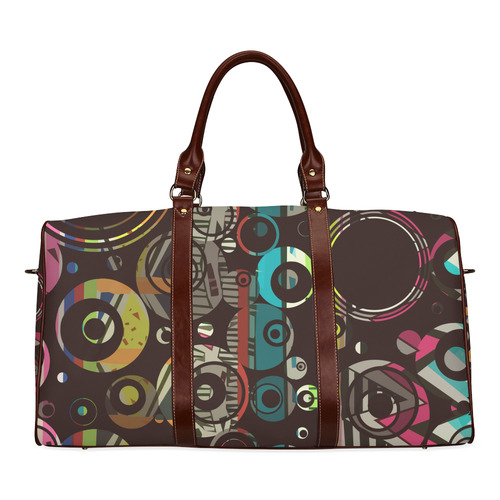 Circles texture Waterproof Travel Bag/Small (Model 1639)