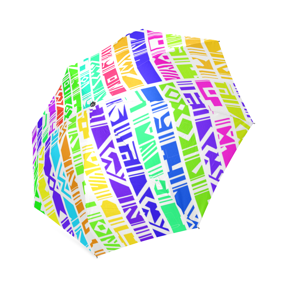 Colorful stripes Foldable Umbrella (Model U01)