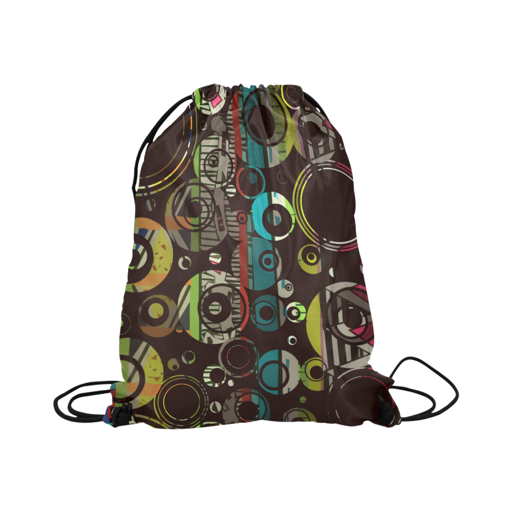 Circles texture Large Drawstring Bag Model 1604 (Twin Sides)  16.5"(W) * 19.3"(H)