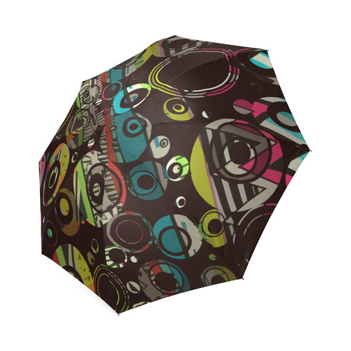 Circles texture Foldable Umbrella (Model U01)