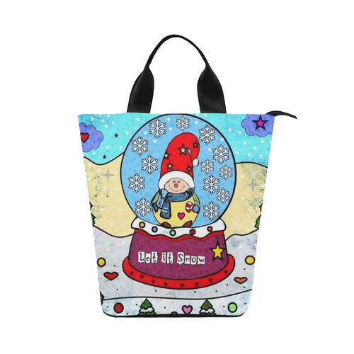 Let it Snow by Nico Bielow Nylon Lunch Tote Bag (Model 1670)