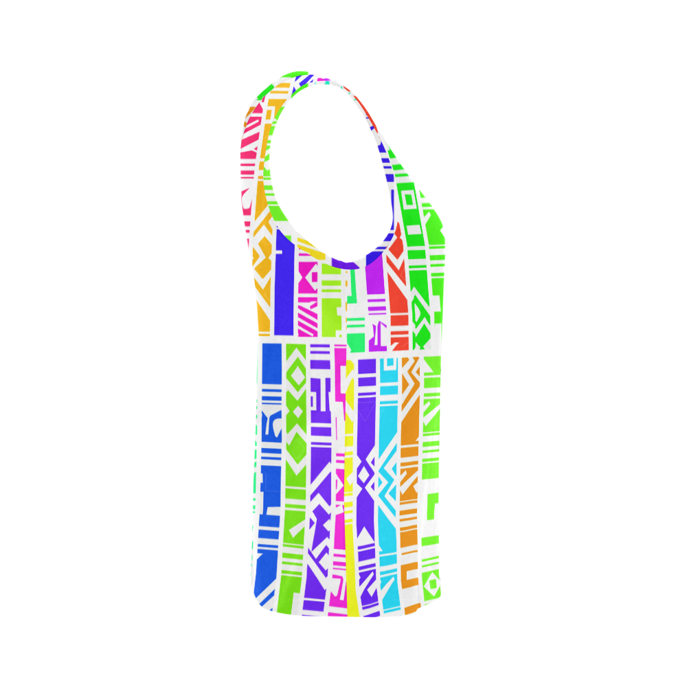 Colorful stripes All Over Print Tank Top for Women (Model T43)