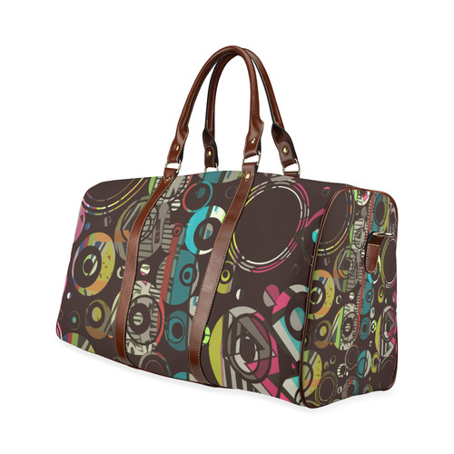 Circles texture Waterproof Travel Bag/Small (Model 1639)