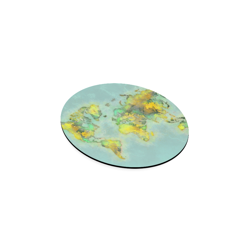 world map green #map #worldmap Round Coaster