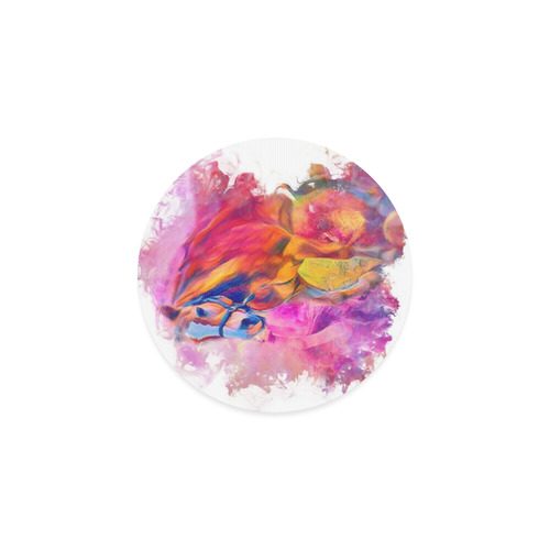 Painterly Animal - Horse by JamColors Round Coaster