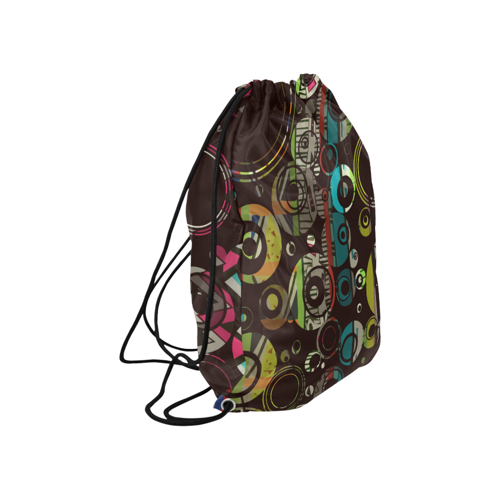 Circles texture Large Drawstring Bag Model 1604 (Twin Sides)  16.5"(W) * 19.3"(H)