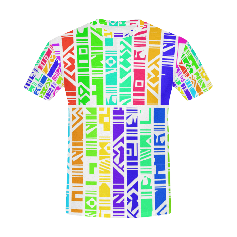 Colorful stripes All Over Print T-Shirt for Men (USA Size) (Model T40)