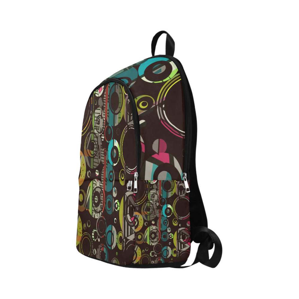 Circles texture Fabric Backpack for Adult (Model 1659) | ID: D2068376