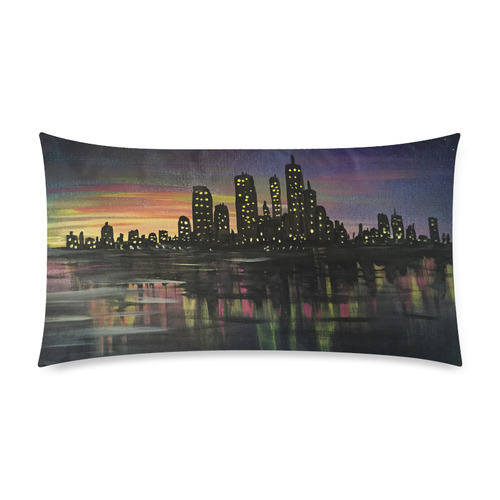 City Lights Rectangle Pillow Case 20"x36"(Twin Sides)