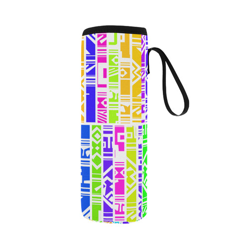 Colorful stripes Neoprene Water Bottle Pouch/Large