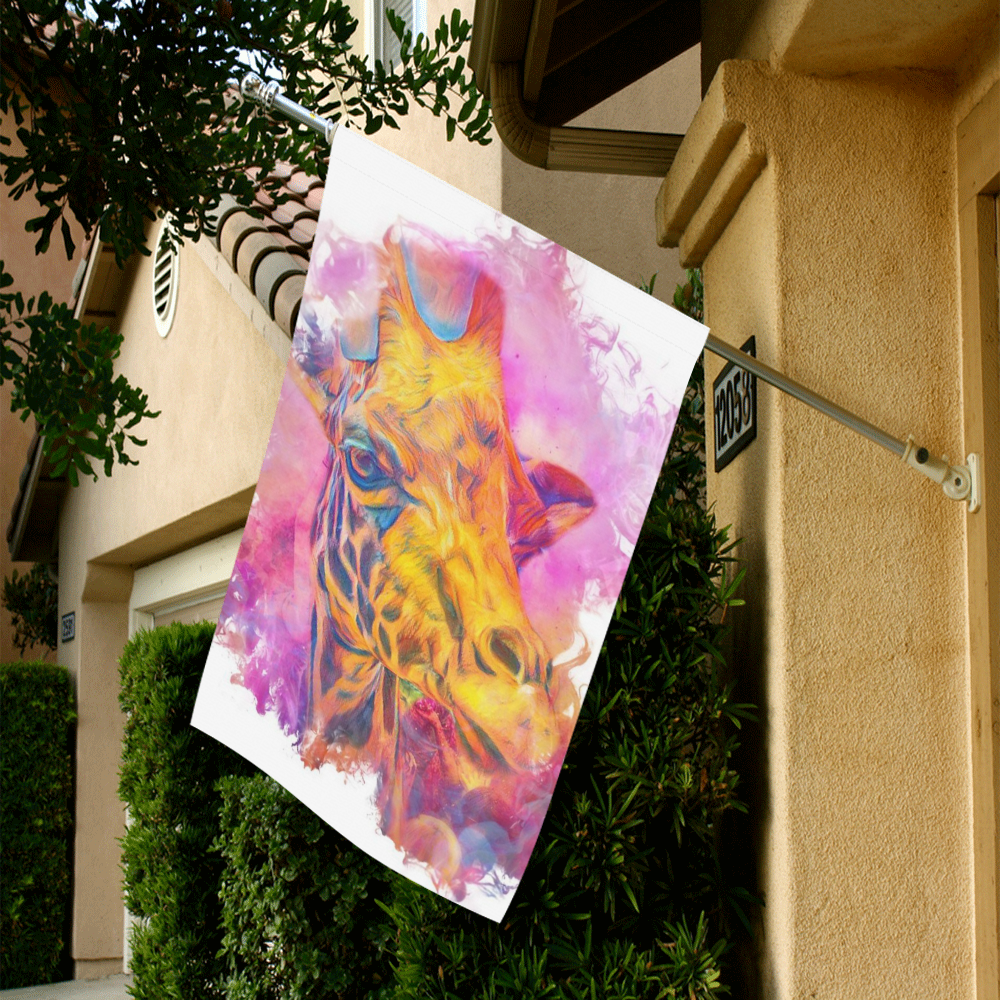 Painterly Animal - Giraffe 1 by JamColors Garden Flag 28''x40'' （Without Flagpole）