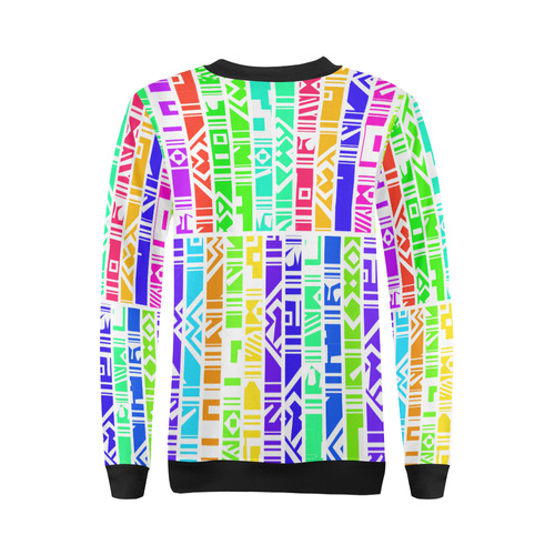 Colorful stripes All Over Print Crewneck Sweatshirt for Women (Model H18)