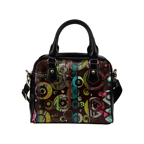 Circles texture Shoulder Handbag (Model 1634)