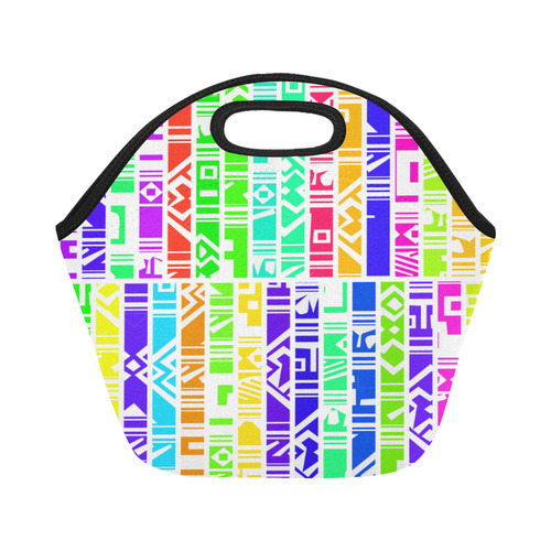 Colorful stripes Neoprene Lunch Bag/Small (Model 1669)