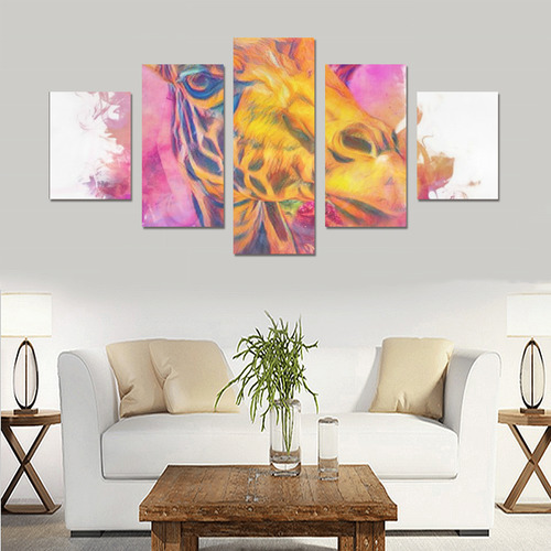 Painterly Animal - Giraffe 1 by JamColors Canvas Print Sets B (No Frame)