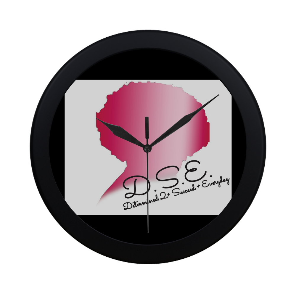 DSE Pink Clock Circular Plastic Wall clock