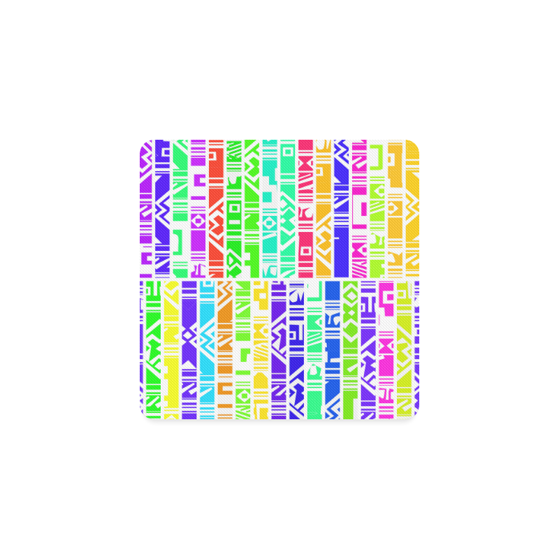 Colorful stripes Square Coaster