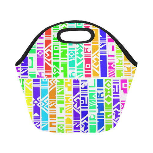 Colorful stripes Neoprene Lunch Bag/Small (Model 1669)
