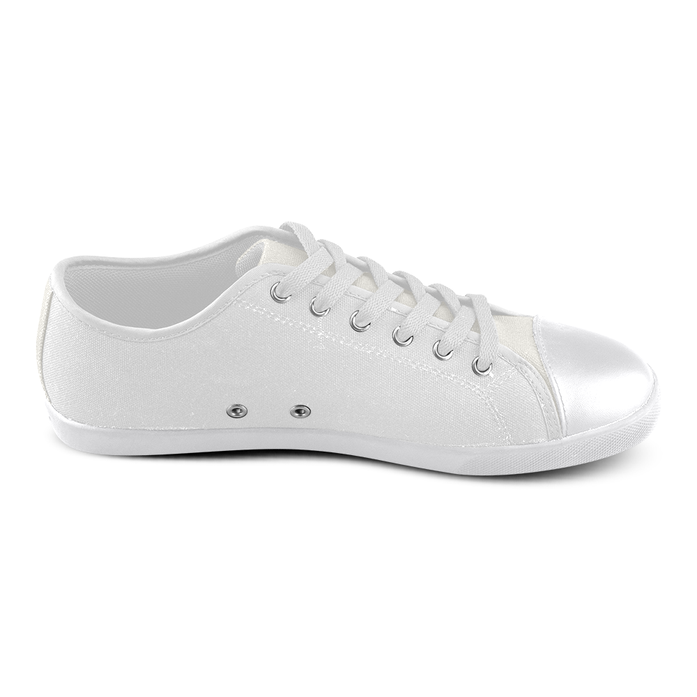 016 : mockup WHITE Women's Canvas Shoes (Model 016)