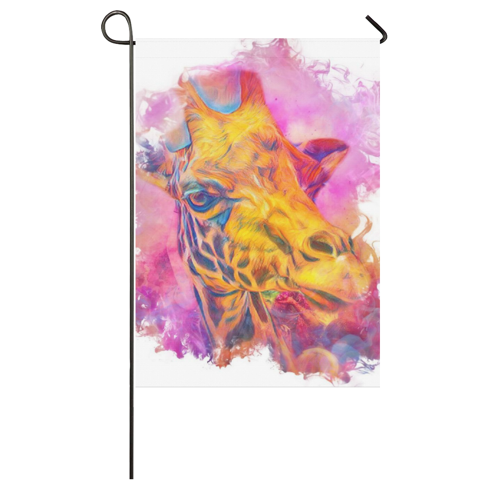 Painterly Animal - Giraffe 1 by JamColors Garden Flag 28''x40'' （Without Flagpole）