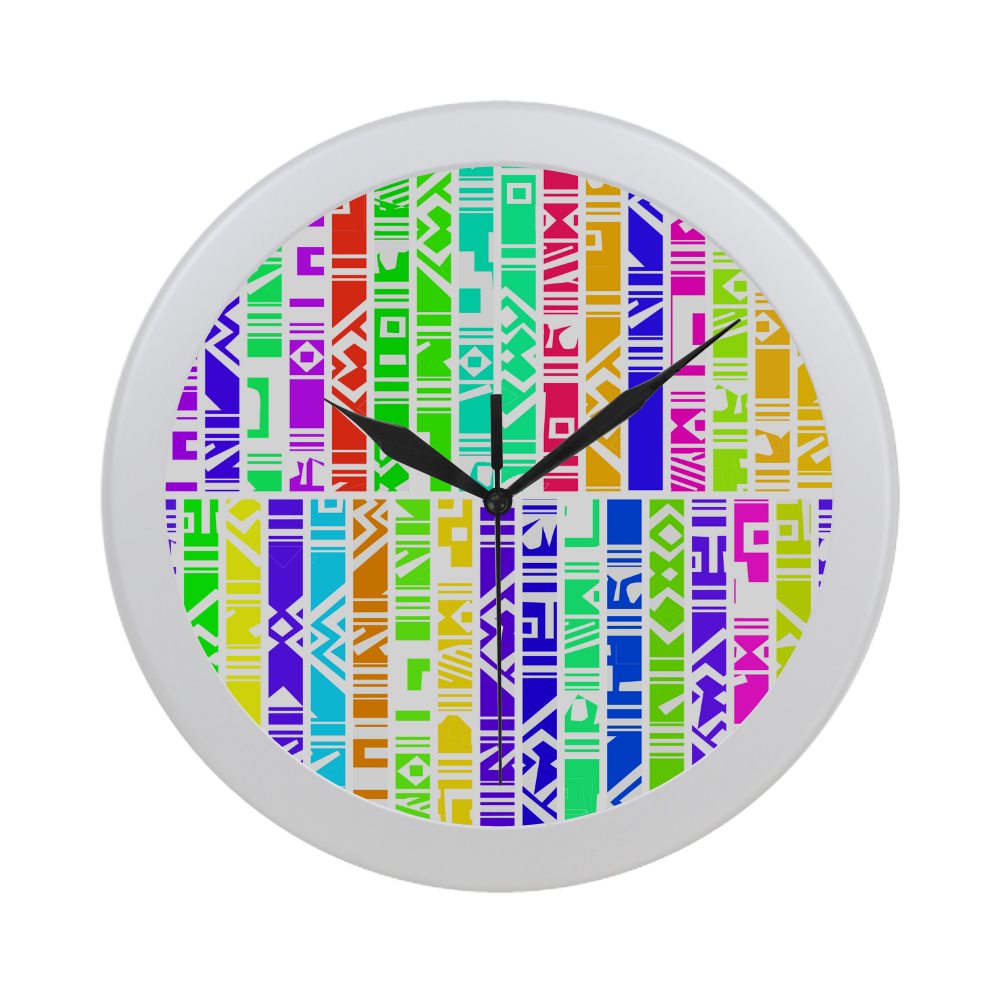 Colorful stripes Circular Plastic Wall clock