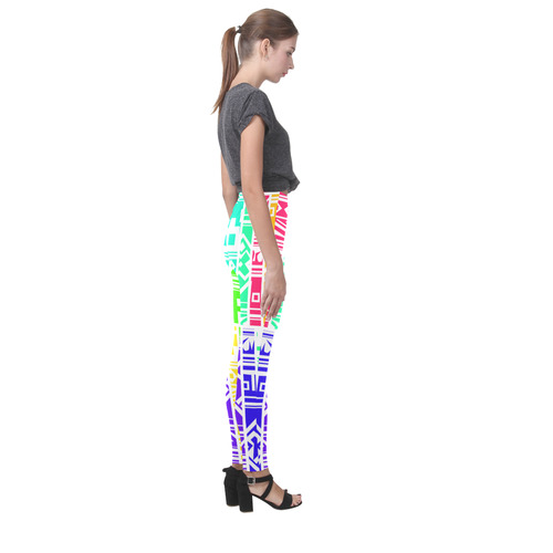 Colorful stripes Cassandra Women's Leggings (Model L01)