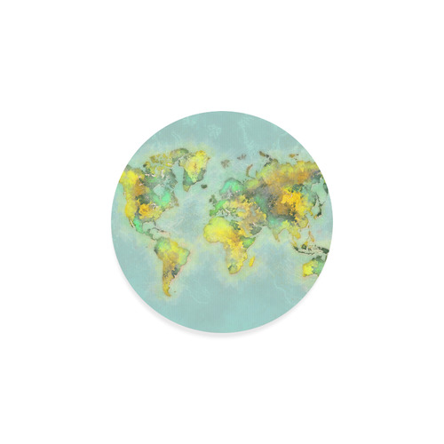 world map green #map #worldmap Round Coaster
