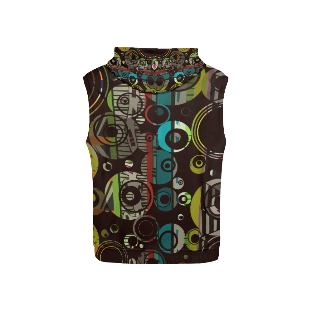 Circles texture All Over Print Sleeveless Hoodie for Kid (Model H15)