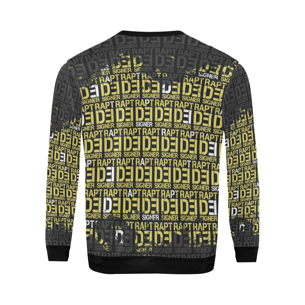 Black Gold Men's Sweatshirt All Over Print Crewneck Sweatshirt for Men (Model H18)