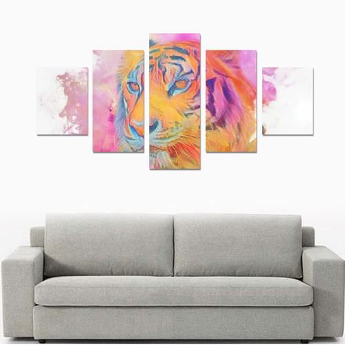 Painterly Animal - Tiger by JamColors Canvas Print Sets B (No Frame)
