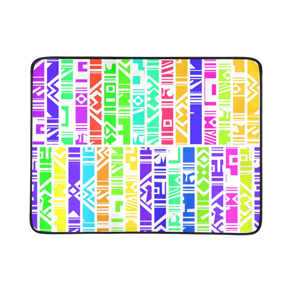 Colorful stripes Beach Mat 78"x 60"