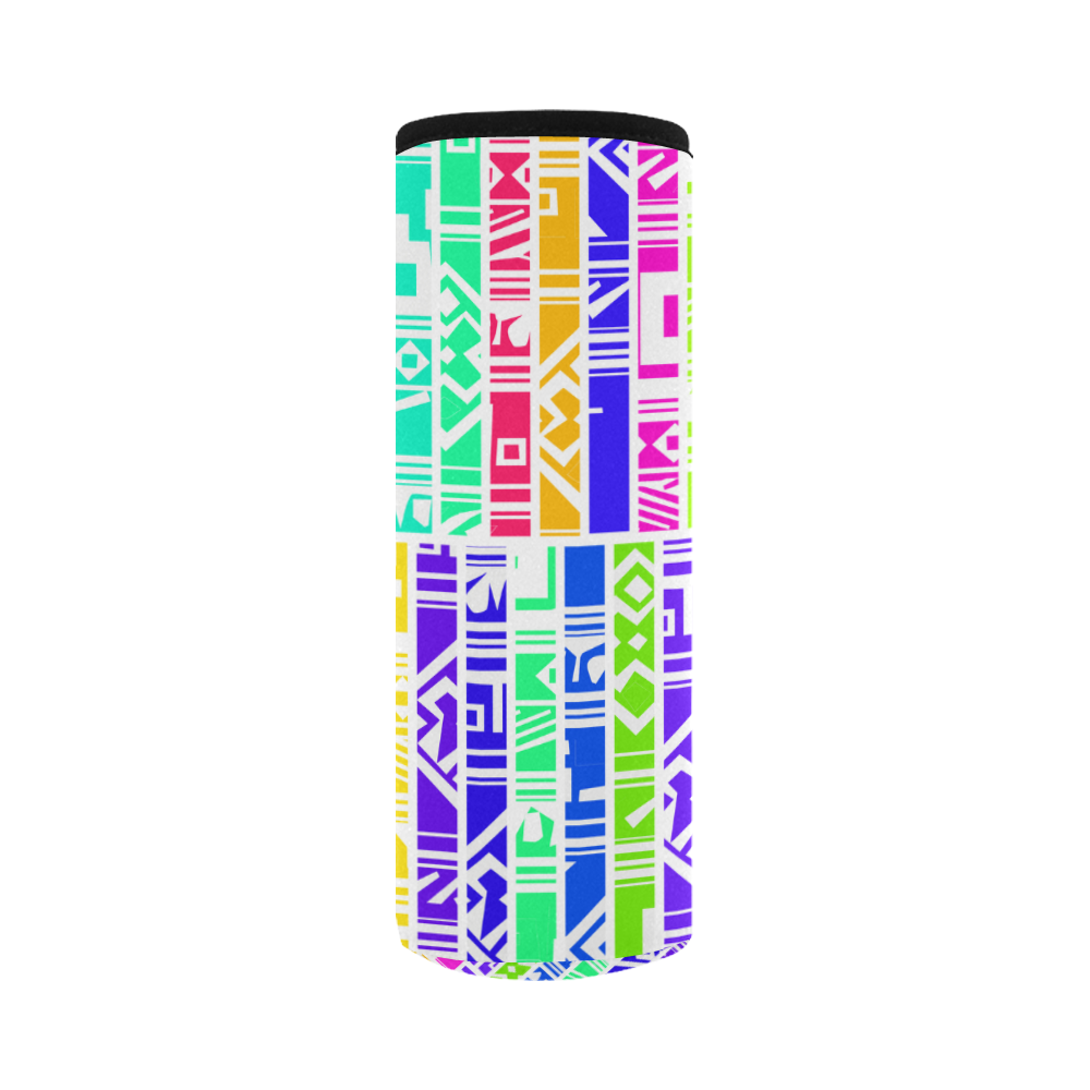 Colorful stripes Neoprene Water Bottle Pouch/Large