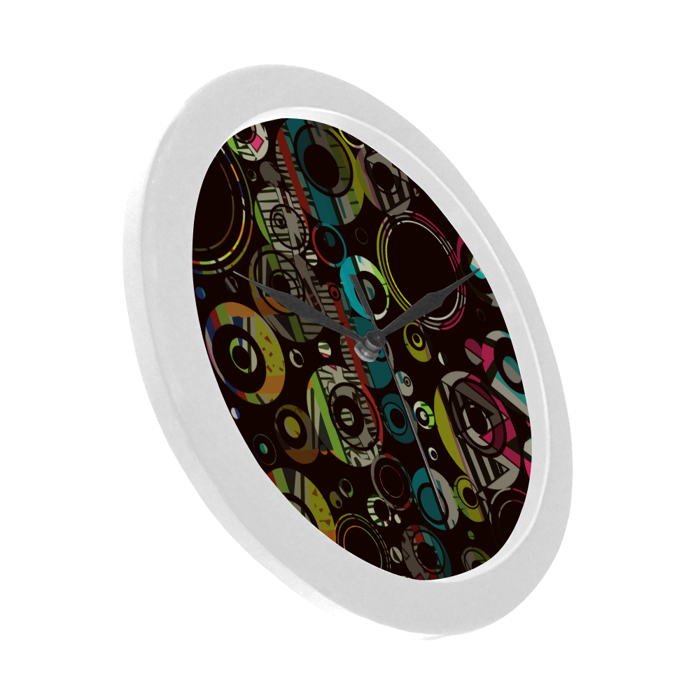 Circles texture Circular Plastic Wall clock