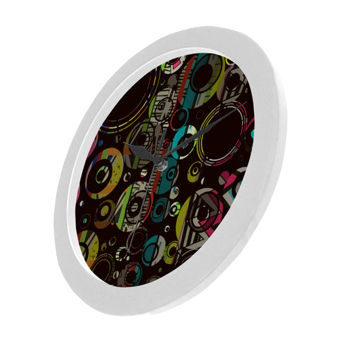 Circles texture Circular Plastic Wall clock