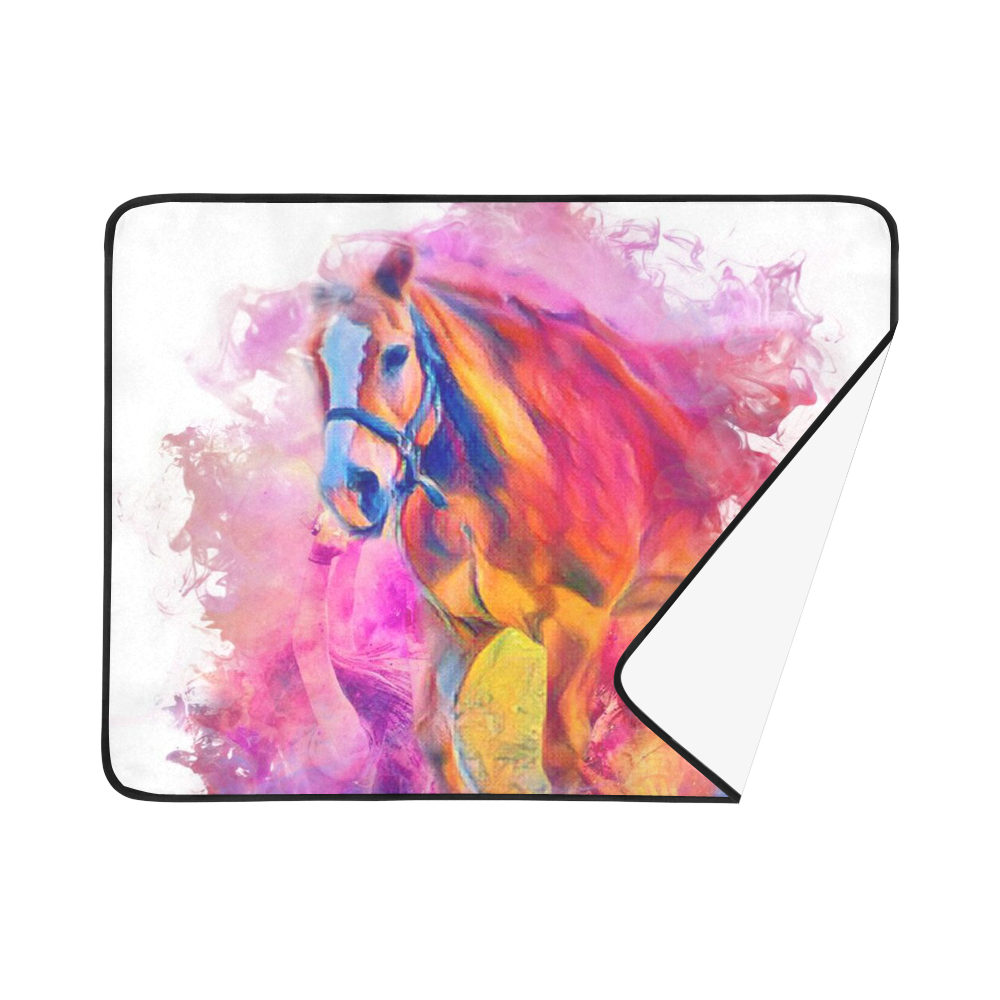 Painterly Animal - Horse by JamColors Beach Mat 78"x 60"