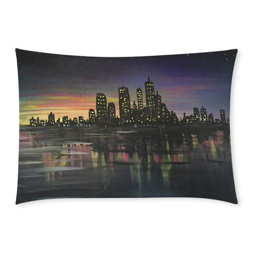 City Lights Custom Rectangle Pillow Case 20x30 (One Side)